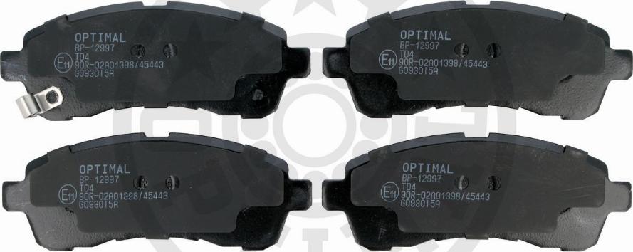 Optimal BP-12997 - Тормозные колодки, дисковые, комплект autospares.lv