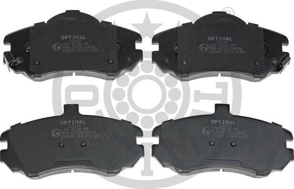Optimal BP-12495 - Тормозные колодки, дисковые, комплект autospares.lv
