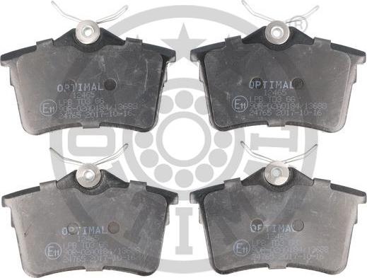 Optimal BP-12465 - Тормозные колодки, дисковые, комплект autospares.lv