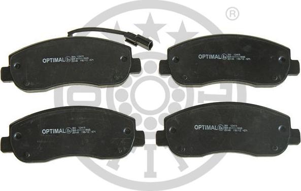 Optimal BP-12419 - Тормозные колодки, дисковые, комплект autospares.lv