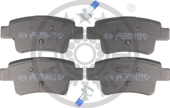 Optimal BP-12542 - Тормозные колодки, дисковые, комплект autospares.lv