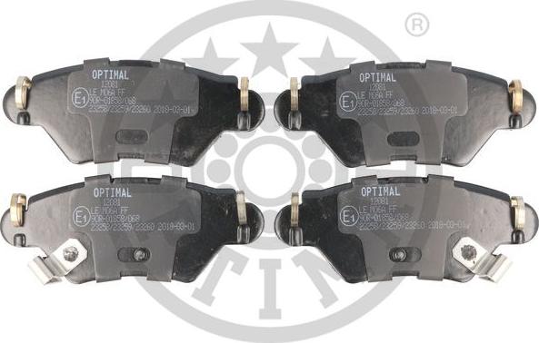 Optimal BP-12081 - Тормозные колодки, дисковые, комплект autospares.lv