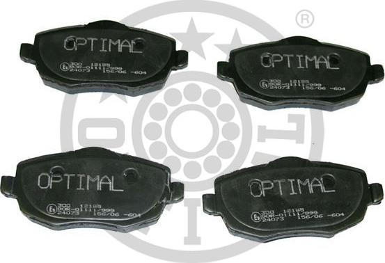 Optimal BP-12195 - Тормозные колодки, дисковые, комплект autospares.lv