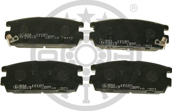 Optimal BP-12190 - Тормозные колодки, дисковые, комплект autospares.lv