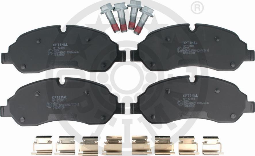 Optimal BP-12885 - Тормозные колодки, дисковые, комплект autospares.lv