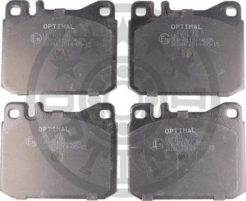 Optimal BP-23011 - Тормозные колодки, дисковые, комплект autospares.lv