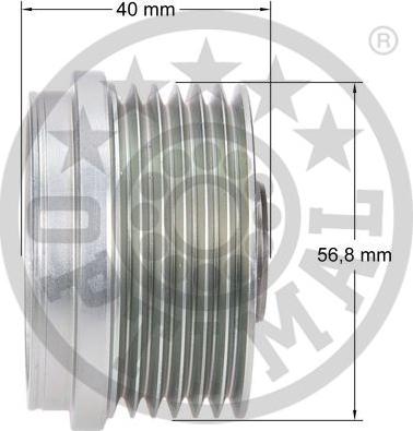 Optimal F5-1069 - Шкив генератора, муфта autospares.lv