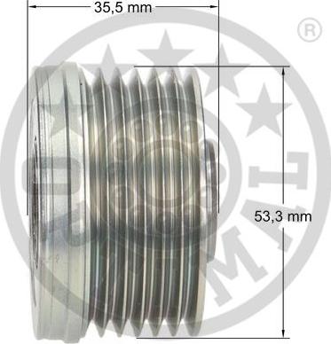 Optimal F5-1034 - Шкив генератора, муфта autospares.lv