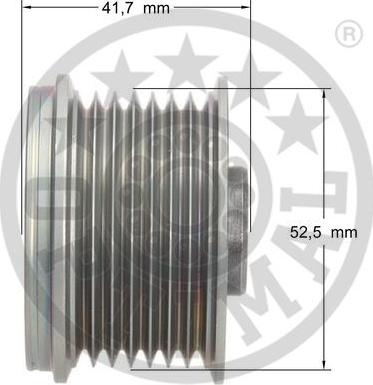 Optimal F5-1074 - Шкив генератора, муфта autospares.lv