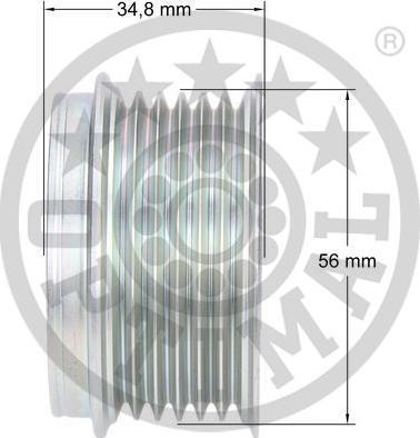 Optimal F5-1140 - Шкив генератора, муфта autospares.lv