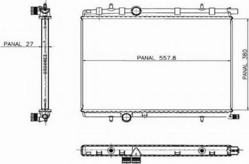 Ordonez 1020657815 - Радиатор, охлаждение двигателя autospares.lv