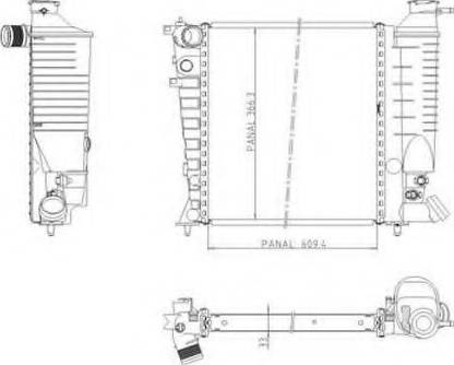 Ordonez 1020850809 - Радиатор, охлаждение двигателя autospares.lv