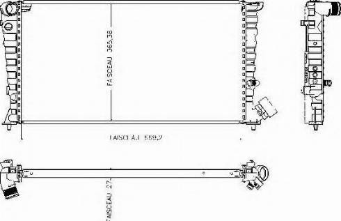 Ordonez 1020830809 - Радиатор, охлаждение двигателя autospares.lv