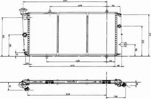 Ordonez 1020286809 - Радиатор, охлаждение двигателя autospares.lv