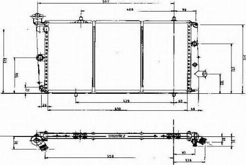 Ordonez 1020288809 - Радиатор, охлаждение двигателя autospares.lv