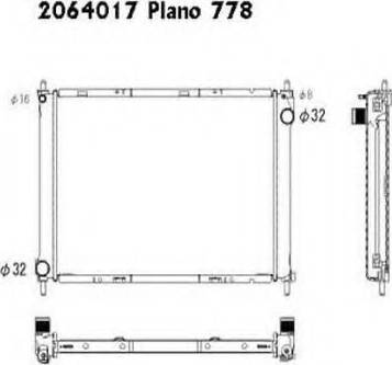 Ordonez 2064017 - Радиатор, охлаждение двигателя autospares.lv