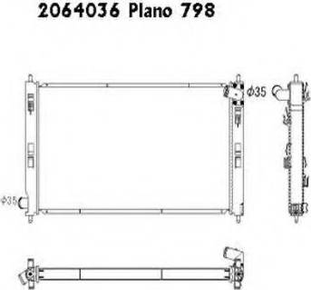 Ordonez 2064036 - Радиатор, охлаждение двигателя autospares.lv