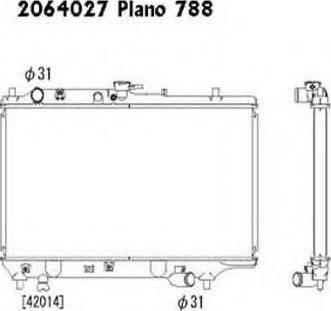 Ordonez 2064027 - Радиатор, охлаждение двигателя autospares.lv