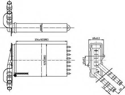 Ordonez 2066908 - Теплообменник, отопление салона autospares.lv