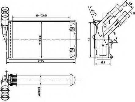 Ordonez 2066911 - Теплообменник, отопление салона autospares.lv