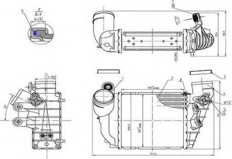 Ordonez 2066551 - Интеркулер, теплообменник турбины autospares.lv