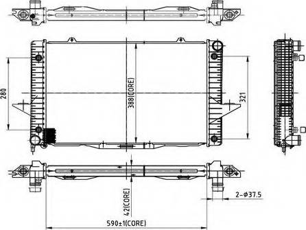 Ordonez 2066048 - Радиатор, охлаждение двигателя autospares.lv