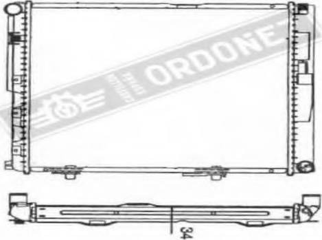 Ordonez 2060198 - Радиатор, охлаждение двигателя autospares.lv