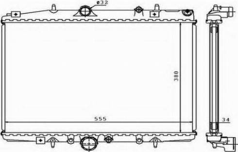 Ordonez 2060289 - Радиатор, охлаждение двигателя autospares.lv