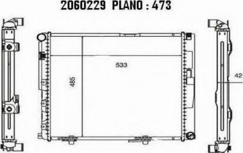 Ordonez 2060229 - Радиатор, охлаждение двигателя autospares.lv