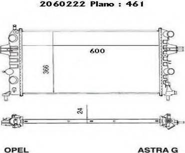 Ordonez 2060222 - Радиатор, охлаждение двигателя autospares.lv