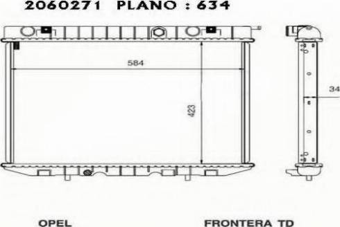 Ordonez 2060271 - Радиатор, охлаждение двигателя autospares.lv