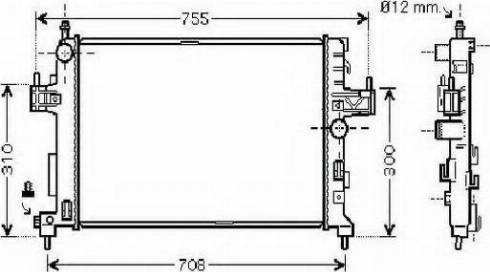 Ordonez 2061074 - Радиатор, охлаждение двигателя autospares.lv