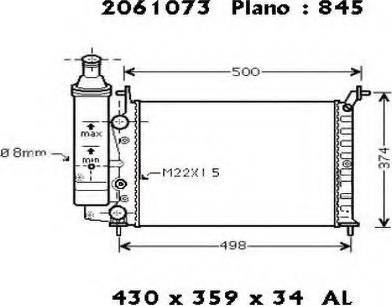 Ordonez 2061073 - Радиатор, охлаждение двигателя autospares.lv