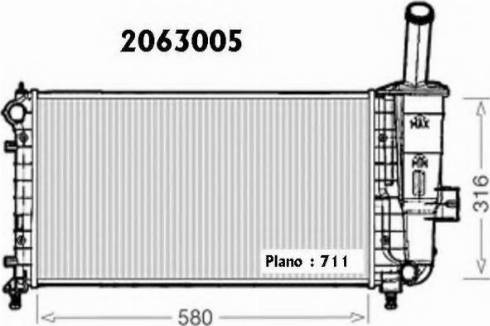 Ordonez 2063005 - Радиатор, охлаждение двигателя autospares.lv