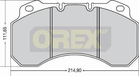 Orex 642008 - Тормозные колодки, дисковые, комплект autospares.lv