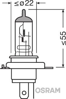 Osram 64185 - Лампа накаливания, основная фара autospares.lv