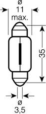 Osram 6418ULT-02B - Лампа накаливания, фонарь освещения номерного знака autospares.lv