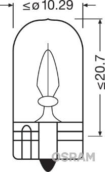 Osram 2820 - Лампа накаливания, освещение щитка приборов autospares.lv
