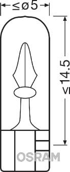 Osram 2741 - Лампа накаливания, освещение щитка приборов autospares.lv