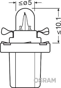 Osram 2721MF - Лампа накаливания, освещение салона autospares.lv