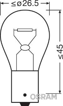 Osram 7507LDA - Лампа накаливания, фонарь указателя поворота autospares.lv