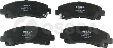 OSSCA 20750 - Тормозные колодки, дисковые, комплект autospares.lv