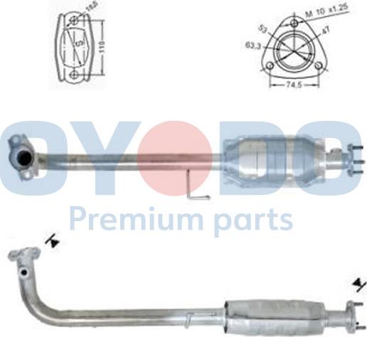 Oyodo 10N0048-OYO - Катализатор autospares.lv