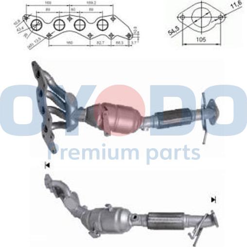 Oyodo 10N0068-OYO - Катализатор autospares.lv