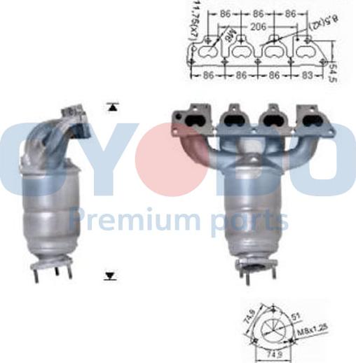 Oyodo 10N0007-OYO - Катализатор autospares.lv