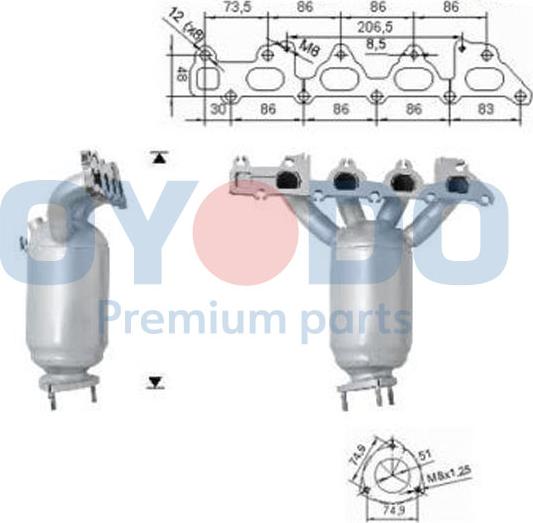 Oyodo 10N0023-OYO - Катализатор autospares.lv