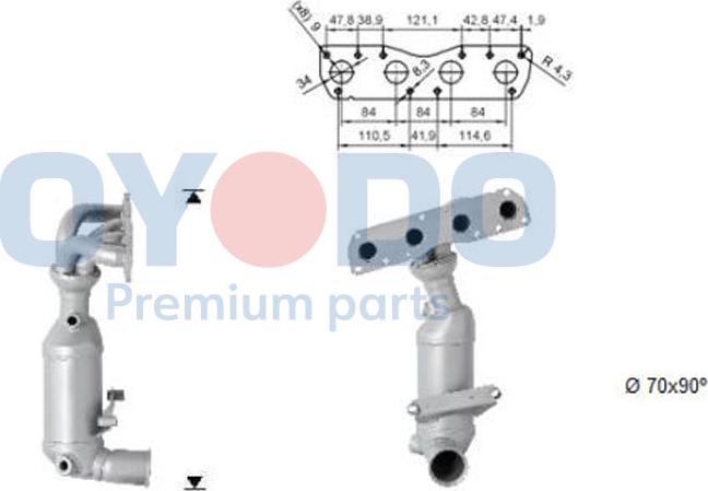 Oyodo 10N0101-OYO - Катализатор autospares.lv