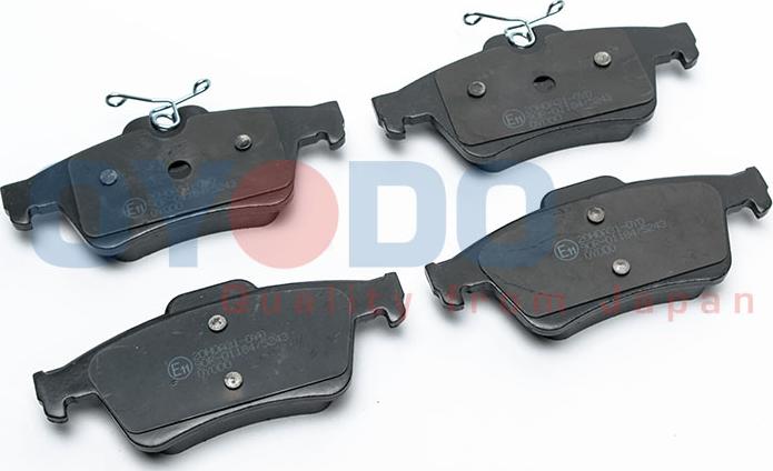 Oyodo 20H0A31-OYO - Тормозные колодки, дисковые, комплект autospares.lv