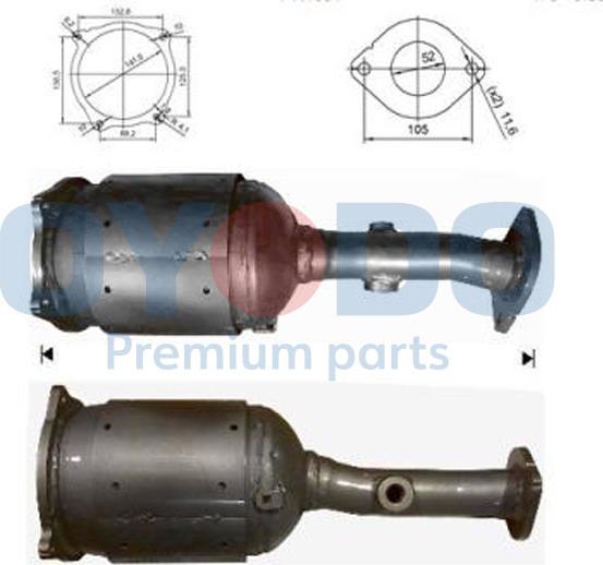 Oyodo 20N0093OYO - Сажевый / частичный фильтр, система выхлопа ОГ autospares.lv