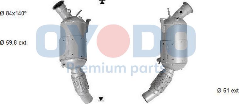 Oyodo 20N0001-OYO - Сажевый / частичный фильтр, система выхлопа ОГ autospares.lv